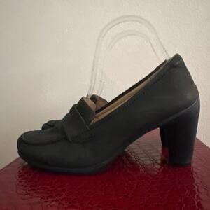 Echo Black Leather Loafers Size 36/ 5.5-6